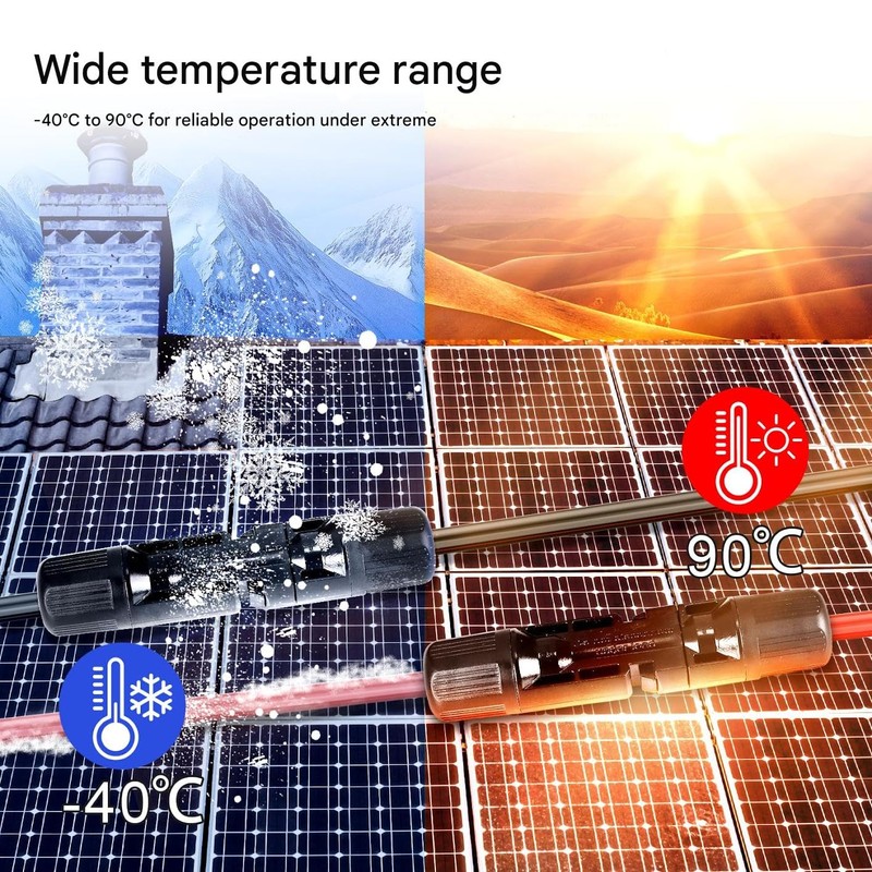 JXMXRPV 33Ft Solar Panels Extension Cables, 6mm² PV Cable with