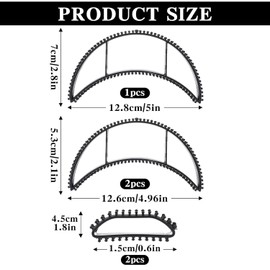 Bump It Black Styling Coiler Set,5Pcs Hiar Bun Black Styling Coiler Set Bump It Hair Accessory,Bump It Black Styling Coiler,Bump It Set Black Styling Coiler for Hair Accessory Bump Fluffy Hairdressing