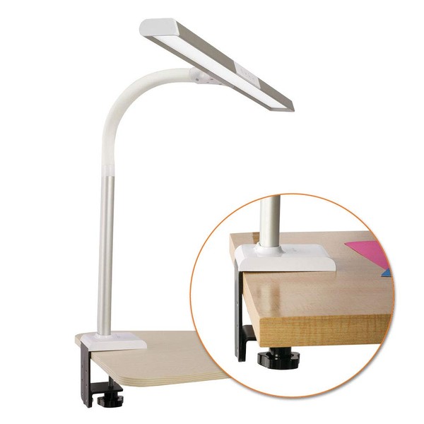OttLite LED Extra Wide Area Clamp Lamp with 5 Brightness