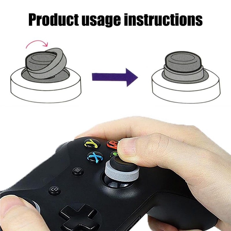 8 Pack Precision Aim Assist Rings,3 Resistance Levels Anti-Slip Thumbstick
