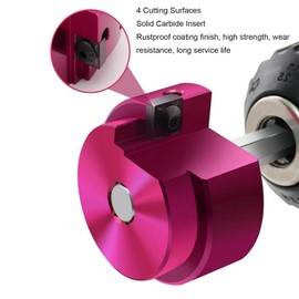 Pipe Reamer Kit, 6 Pieces Plastic Pipe Fitting Saver PVC Pipe Reamer Plumbing Tool Set with 3/8 Inch Hex Shaft, Fit Standard 1/2 Inch Drill