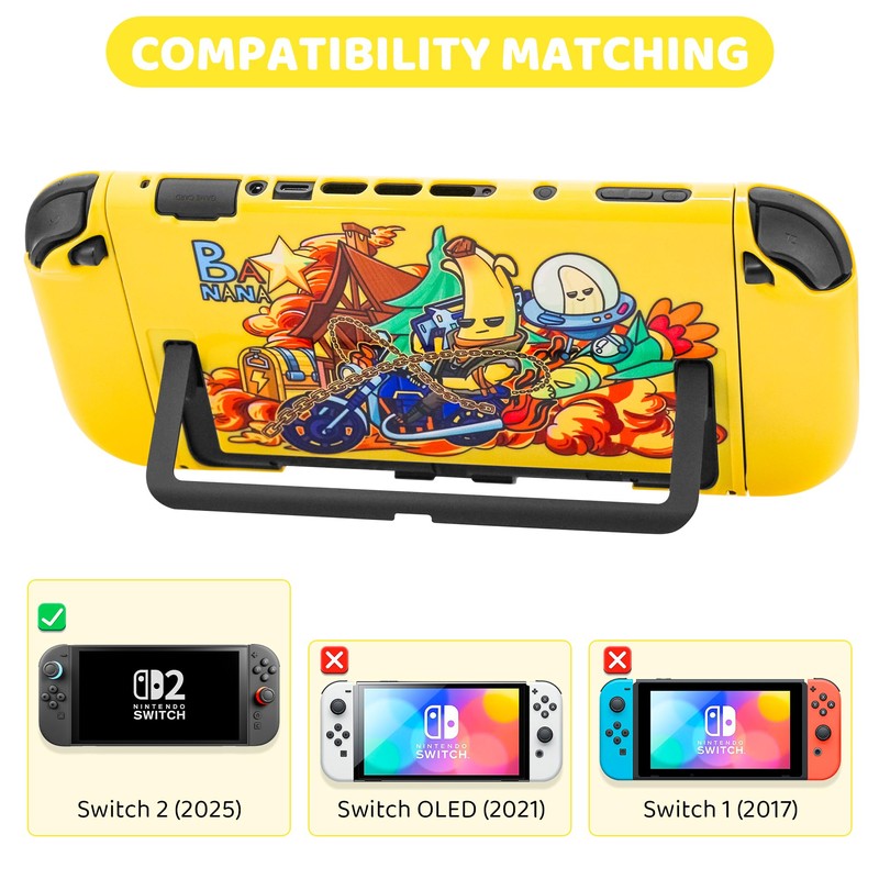 PAWDIARY Yellow Switch 2 Accessories Bundle for Fortnite Design, with