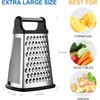 Professional Cheese Grater - Stainless Steel, 4 Sides - Ideal