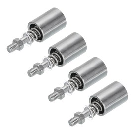 sourcing map CPU Water Cooling Head Screw M4 CPU Mounting Screws Iron Silver with 4 Springs 4 Seals for PC Computer Water Cooling Block Screws