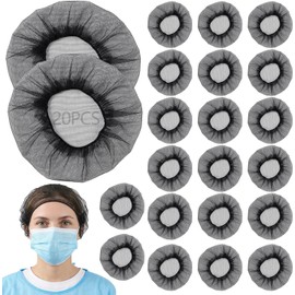 QICHEN Cofia Protectora para el Pelo 20 Piezas,Red de pelo reutilizable,Malla Elástica Ajustable,Protector para de Uso Rudo,