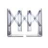 Clear Acrylic Bookends for Shelves,Decorative Heavy Book Ends Unique Adjustable
