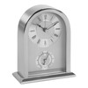 WM Widdop A stunning, brushed aluminium arched mantel carriage clock