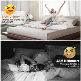 Lock Bed Sheet Holders for Corners - Bed Sheet Holder Straps Fit for All Mattress Types, Fitted Sheet Holders Keep Sheets Firm & Tight, Easy Installation Sheet Clips, Stay (4pcs, White)