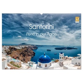 Santorini - Pearl in the Aegean (Wall Calendar 2026 DIN A2 Landscape), CALVENDO Monthly Calendar
