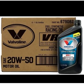 Valvoline Racing Motor Oil VR1 Racing Synthetic SAE 20W-50 6 - 1 QT Bottle / 679082