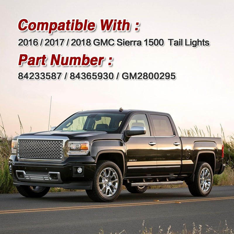 KNSPEC LED Tail Lights Compatible with 2016 2017 2018 GMC