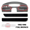 CARZDELUXE Dash panel trim bezel inserts For 1992-1996 F150 F250