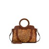Lyon Satchel - Natural Cavo Tooled Colorblock