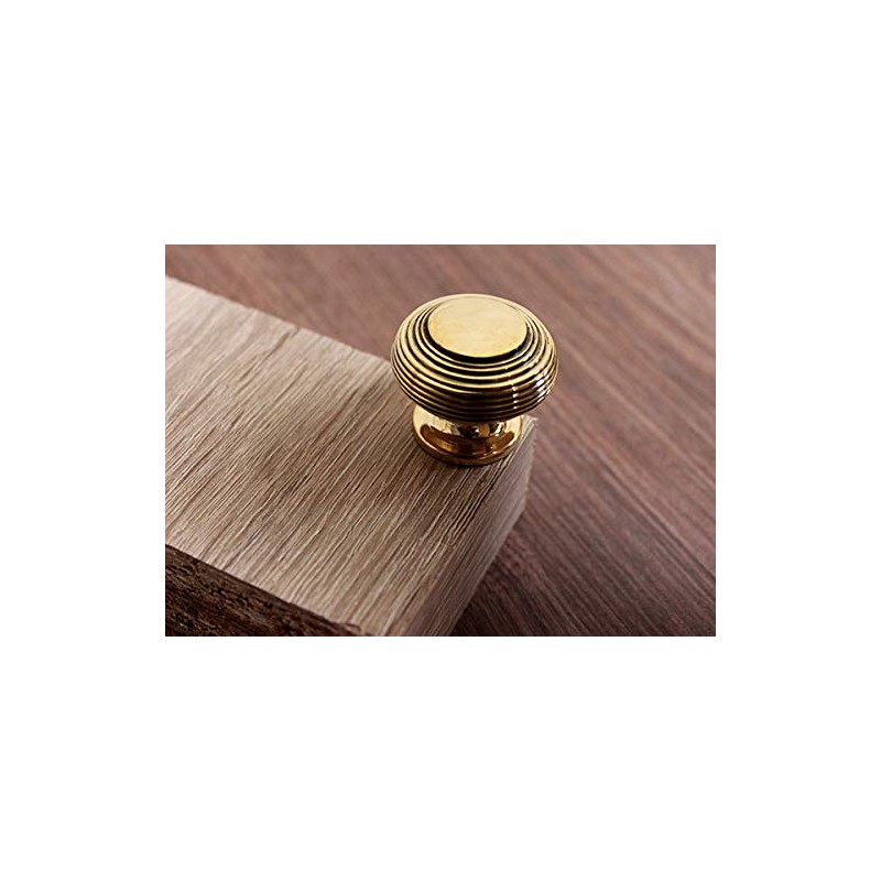 Infinity Decor Solid Brass Antique Style Beehive Cabinet Knobs 30mm