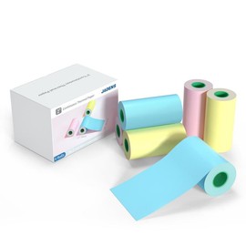 JADENS Sticker Paper or Thermal Paper for JD21 Photo Printer - Style: 6 Roll Color Therrmal Paper