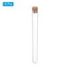 PATIKIL 13ml Plastic Test Tubes with Cork Stoppers, 5Pcs 150x15mm