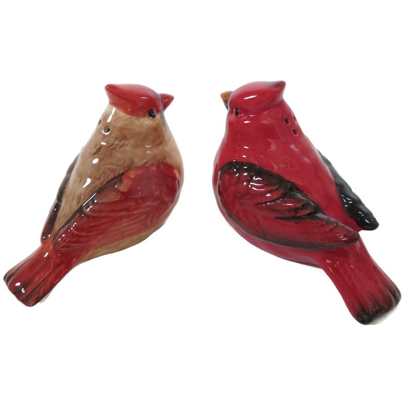 Cardinal Male and Female Salt and Pepper Shaker Set
