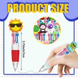 30Pcs Fun Pens Assorted Multicolor Pen in One Bulk, 4-in-1 Cute Pens Mini Kawaii Pens Ballpoint Pens for Student Teacher Class School Office