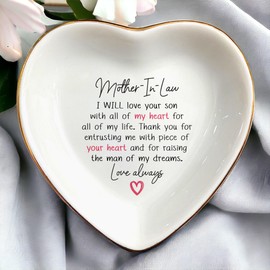 Clover89 Thank You For Entrusting Me Ring Dish-Ceramic Jewelry Tray-Mother of The Groom Gifts From Bride-Mother In Law Gifts-Mother Of Groom Gifts