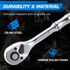 KOOPOOL 3-Piece Ratchet Set, 1/4", 3/8", 1/2" Drive Ratchet Wrench,