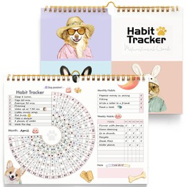 Daily Habit Tracker with Sticker Habit Tracker Calendar Habit Journal with Spiral Binding 11.69 * 8.27