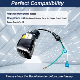 836225 Vacuum Cleaner Switch Box for Proteam Super Coach Pro 10 & Super Coach Pro 6 Vacuum Parts, Backpack Vacuum Cleaner Power Switch, Switch Box Full Assembly Replacement Part