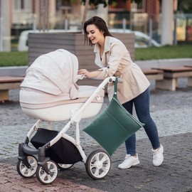 CHEESANHERR Wet Bags Nappy Bag, Pack of 2 Wetbag Organiser Nursery Fabric Nappies Changing Bag Large Wet Bag Wet Bag Wet Bag Reusable Waterproof for Baby, Green, Wet bag