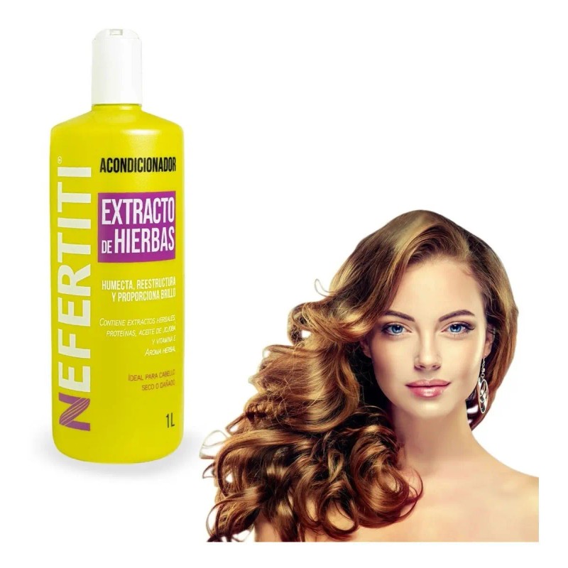 Acondicionador Hierbas Cabello Seco Dañado Nefertiti