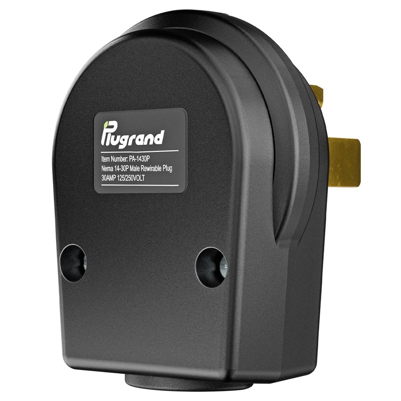 Nema 14-30P Plug 30 Amp 125/250 Volt Angle Plug, 30Amp