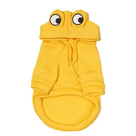 DOTEYAYP Dog Hoodies for Small Dogs Puppy Chihuahua Yorkie Sweatshirt with Eye Hood (Small, Yellow Frog)