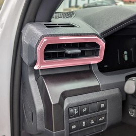 KUJOOY for Toyota Tacoma 2024 2025 for 4Runner 2025 Interior Accessories Dashboard Decor Center Consoles Air Outlet Vent Cover ABS Decorative Frame (Pink, Air Vent Cover)