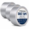 STRBOXONG Nastro Americano Grigio Argento 48mm x 20m, 3 Rotoli,
