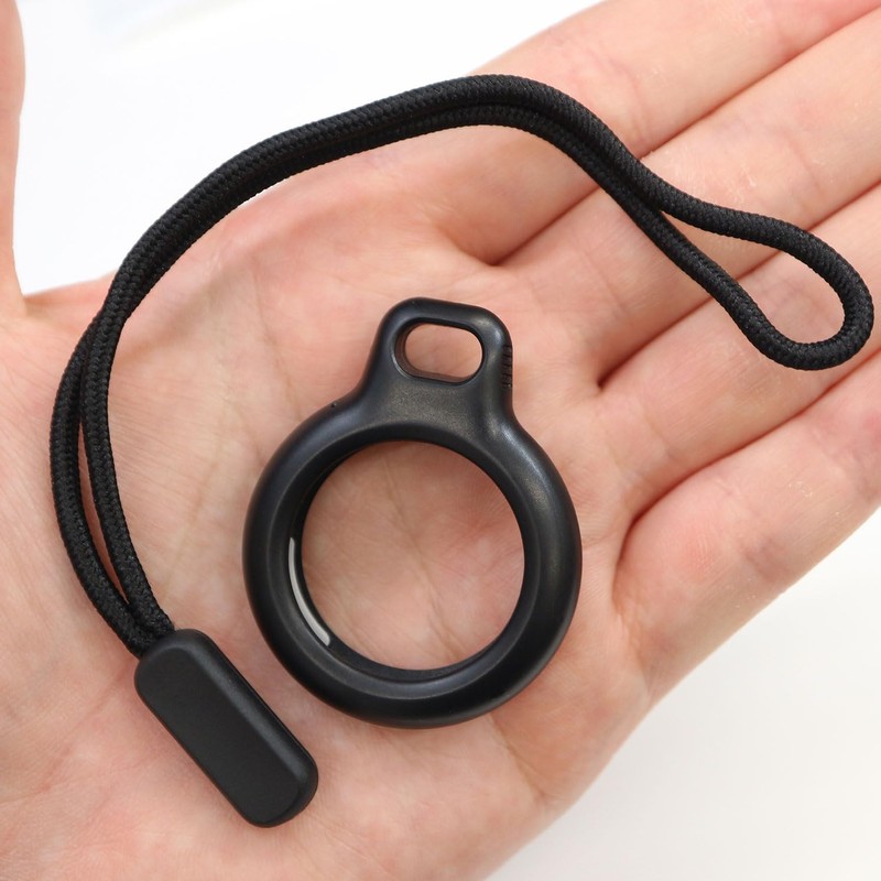 AirTag ATC-007 Case, Black Air Tag, Key Holder, Protective Cover,