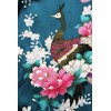 BABEYOND Women's Kimono Robe Long Robes with Peacock and Blossoms