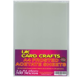 A4 Frosted Acetate 500 Micron x 5 Sheets - UKCC0239