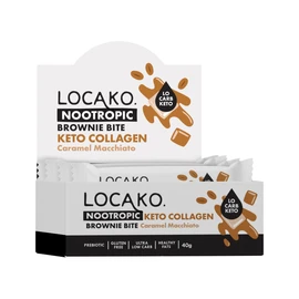 Locako Nootropic Keto Collagen Brownie Bite Caramel Macchiato 15 x 40g