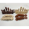 62 Pieces Wooden Checker Pieces & Chess Pieces 2 in