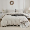 annadaif Duvet Cover King Beige (104x90 Inch), 3 Pieces (1