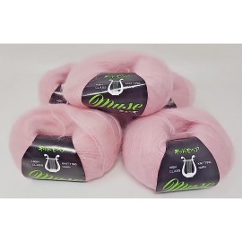 Muse High Class Mohair Wool Thick Color 27 Lite Pink 40g 5-ball set U1273
