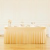 Besutolife Champagne Spandex Tablecloth 8ft Rectangle Table Skirt Stretch Table