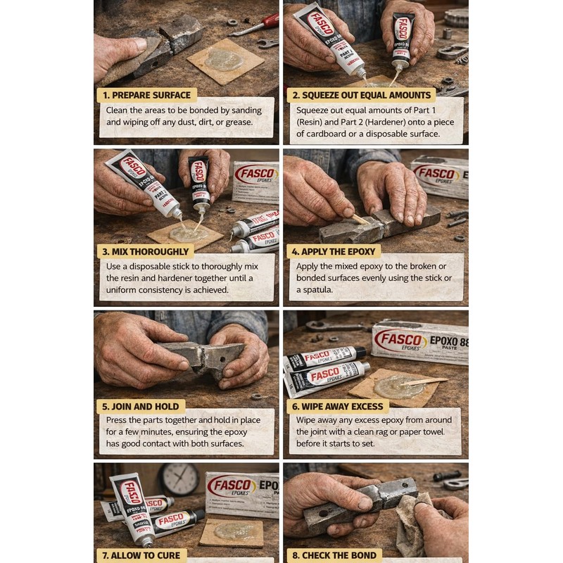 Fasco Epoxo-88 | 6min Set Epoxy Paste Clear Adhesive Glue