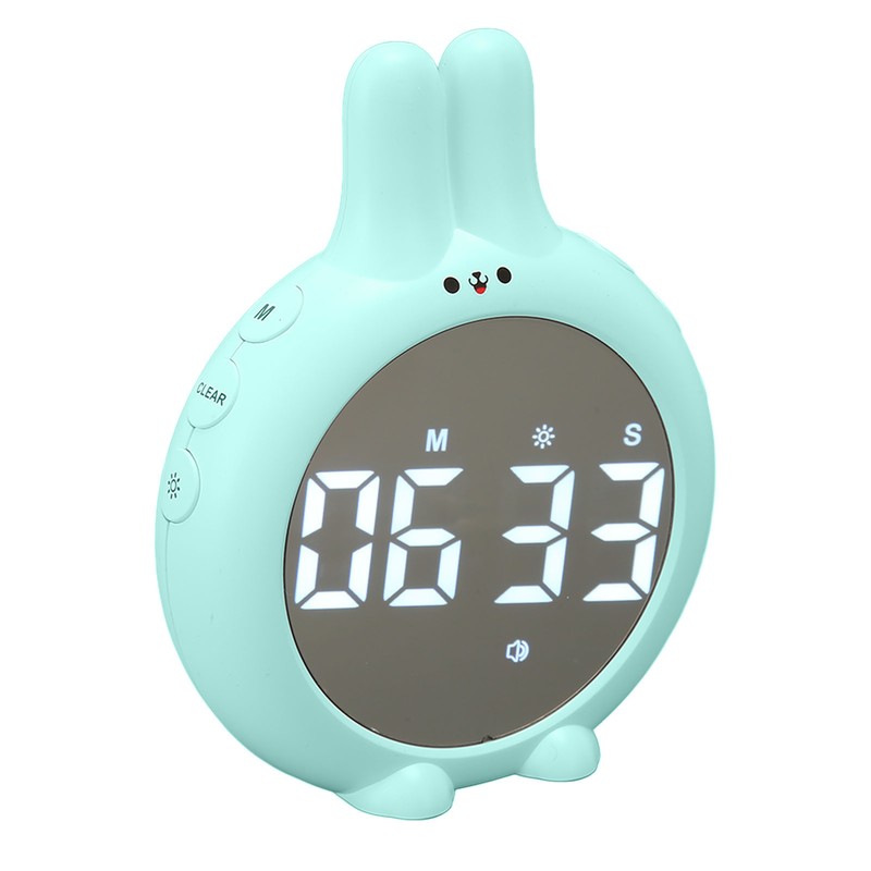 Kids Timer Night Light Cute Cartoon Rabbit Digital Countdown Timer