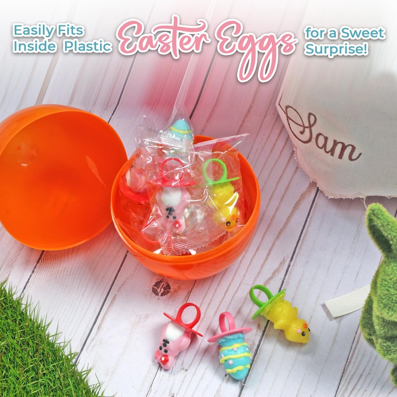Easter Candy 3D Ring Pops - 18 Individually Wrapped Suckers