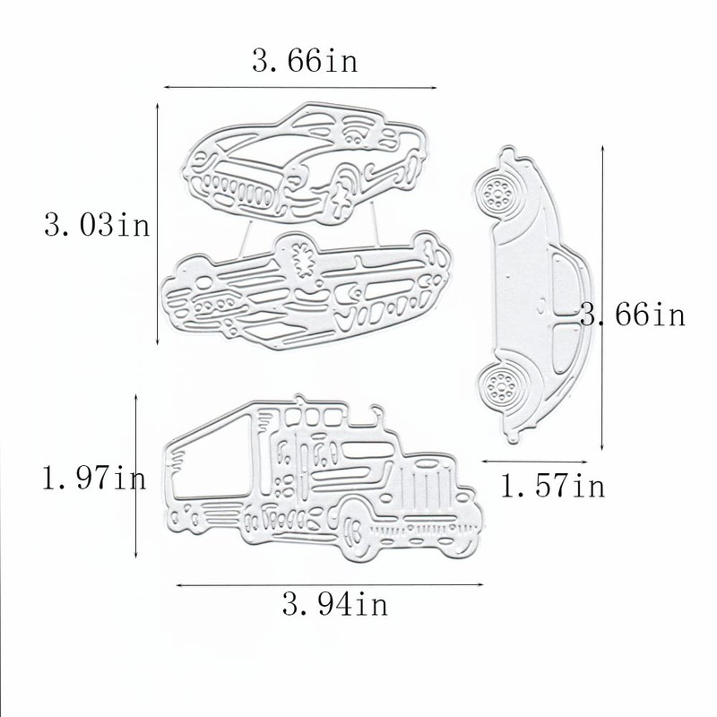 Metal Cars Convertible SUV Die Cuts Cutting Dies Embossing Stencils
