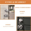 Probrico Satin Nickel Entry Door Knob and Double Cylinder Deadbolt