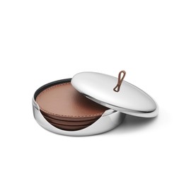 Georg Jensen 10016977 Coaster Set of 4 MANHATTAN Silver