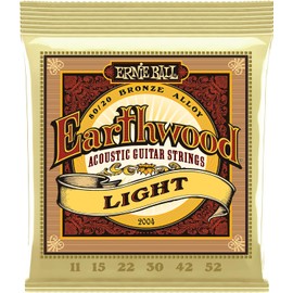Ernie Ball Earthwood Light - Cuerdas para guitarra acústica, bronce 80/20, calibre 11-52