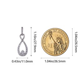 Elegant Bridal Earrings for Women - Sterling Silver Teardrop Cubic Zirconia Crystal Dangle Drop Earrings Womens Wedding Infinity Earrings for Bride Bridesmaid Fashion Jewelry