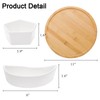 Cididu Ceramic Serving Tray Platters Lazy Susan, Rotating Divided Serving