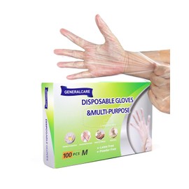 GENERALCARE Ultra Strong Disposable TPE Cooking Gloves, Ideal for Cleaning and Food Prep.Latex & Powder Free Food safe 100 Pieces(XL)